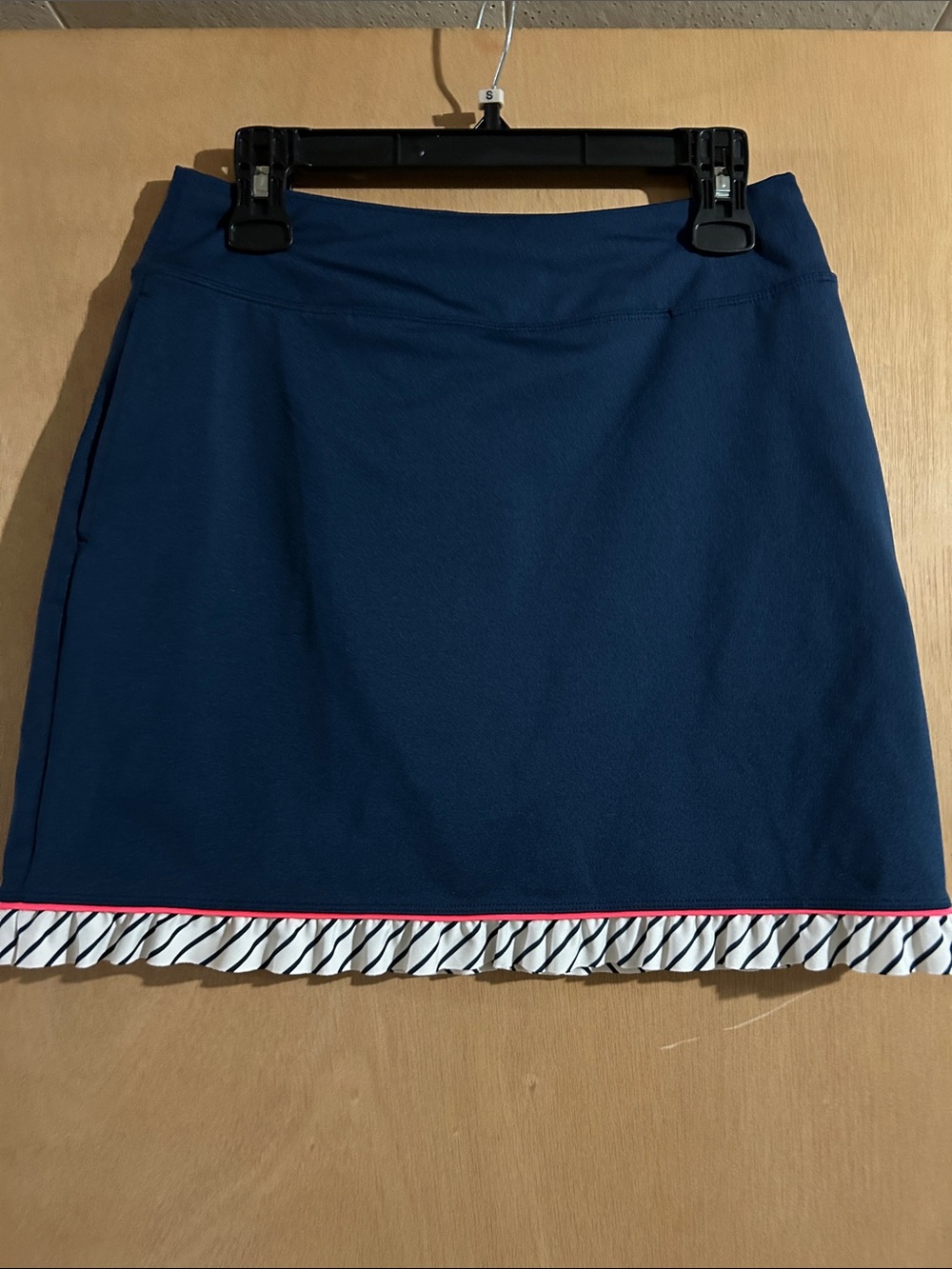 Annika Navy Women's Skort with Striped Hem